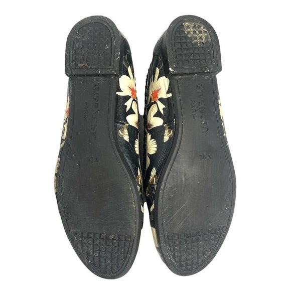 Givenchy Paris Black Leather Floral “Ninni Magnolia" Ballet Flats 36&1/2 US 6.5 - Picture 7 of 7
